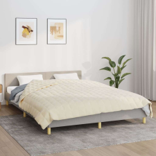 vidaXL világos krémszínű szövet súlyozott takaró 200 x 200 cm 13 kg lakástextília