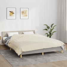vidaXL világos krémszínű szövet súlyozott takaró 200 x 230 cm 9 kg lakástextília