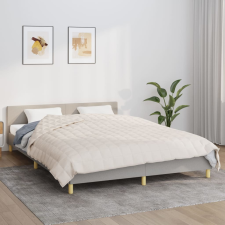 vidaXL világos krémszínű szövet súlyozott takaró 220 x 235 cm 15 kg lakástextília