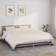 vidaXL világos krémszínű szövet súlyozott takaró 220 x 260 cm 11 kg lakástextília