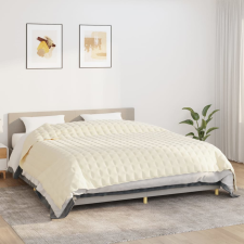 vidaXL világos krémszínű szövet súlyozott takaró 235 x 290 cm 11 kg lakástextília