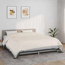 vidaXL világos krémszínű szövet súlyozott takaró 235 x 290 cm 15 kg lakástextília