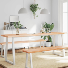 vidaXL világosbarna kezelt tömör asztallap 220x40x(2-6) cm bútor