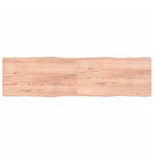 vidaXL világosbarna kezelt tömör asztallap 220x60x(2-4) cm bútor