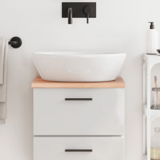 vidaXL Világosbarna kezelt tömör fa fürdőszobai pult 40x30x2 cm fürdőszoba bútor