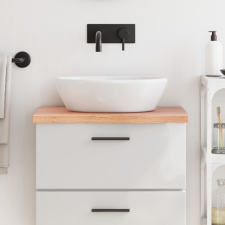 vidaXL világosbarna kezelt tömör fa fürdőszobai pult 60x30x4 cm fürdőszoba bútor