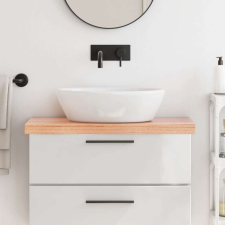 vidaXL Világosbarna kezelt tömör fa fürdőszobai pult 80x40x6 cm fürdőszoba bútor