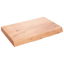vidaXL Világosbarna kezelt tömör tölgyfa asztallap 60x40x6 cm bútor