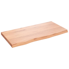 vidaXL világosbarna kezelt tömör tölgyfa asztallap 80x40x4 cm (3156354) bútor