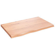 vidaXL világosbarna kezelt tömör tölgyfa asztallap 80x50x4 cm (3156357) bútor