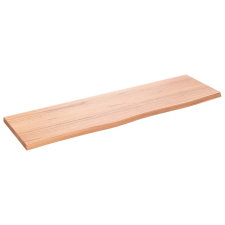 vidaXL világosbarna kezelt tömör tölgyfa fali polc 100x30x2 cm (363680) bútor