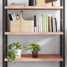 vidaXL világosbarna kezelt tömör tölgyfa fali polc 100x50x(2-4) cm bútor