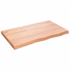 vidaXL világosbarna kezelt tömör tölgyfa fali polc 100x60x(2-6) cm (363691) bútor