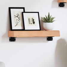 vidaXL világosbarna kezelt tömör tölgyfa fali polc 40x10x6 cm bútor