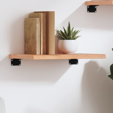 vidaXL világosbarna kezelt tömör tölgyfa fali polc 40x20x2 cm bútor