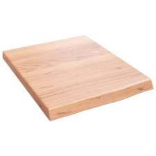 vidaXL világosbarna kezelt tömör tölgyfa fali polc 40x50x(2-4) cm bútor