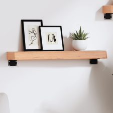 vidaXL világosbarna kezelt tömör tölgyfa fali polc 60x10x6 cm bútor