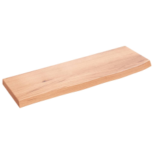 vidaXL világosbarna kezelt tömör tölgyfa fali polc 60x20x2 cm (363641) bútor