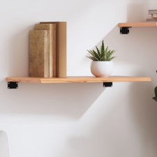 vidaXL világosbarna kezelt tömör tölgyfa fali polc 60x40x2 cm bútor