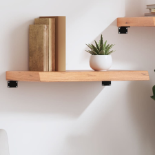 vidaXL világosbarna kezelt tömör tölgyfa fali polc 60x40x(2-6) cm bútor
