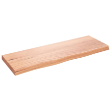 vidaXL világosbarna kezelt tömör tölgyfa fali polc 80x30x(2-4) cm bútor