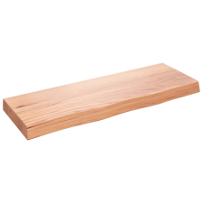vidaXL világosbarna kezelt tömör tölgyfa fali polc 80x30x(2-6) cm (363664) bútor