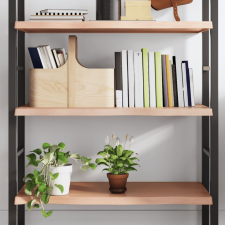 vidaXL világosbarna kezelt tömör tölgyfa fali polc 80x40x(2-4) cm bútor