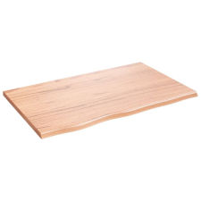 vidaXL világosbarna kezelt tömör tölgyfa fali polc 80x50x2 cm bútor