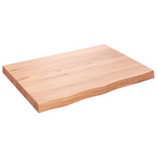vidaXL világosbarna kezelt tömör tölgyfa fali polc 80x60x(2-6) cm (363673) bútor