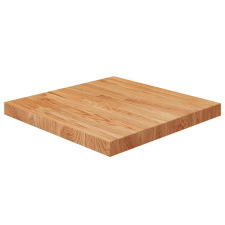 vidaXL világosbarna kezelt tömör tölgyfa négyzet asztallap 50x50x4 cm bútor