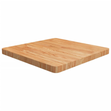 vidaXL világosbarna kezelt tömör tölgyfa négyzet asztallap 60x60x4 cm bútor