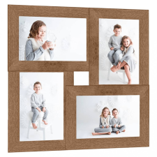 vidaXL világosbarna MDF fényképkeretszett 4 db 13 x 18 cm-es képhez fényképkeret