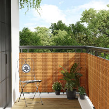 vidaXL világosbarna polyrattan erkélyparaván 500x80 cm kerti bútor