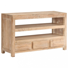 vidaXL világosbarna tömör akácfa TV-szekrény 90 x 30 x 55 cm bútor