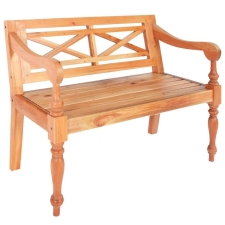 vidaXL világosbarna tömör mahagóni Batavia pad 98 cm bútor