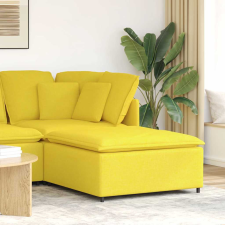 vidaXL világossárga moduláris kanapé lábzsámoly modul 100x100x48 cm bútor