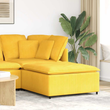 vidaXL világossárga moduláris kanapé lábzsámoly modul 100x100x48 cm bútor