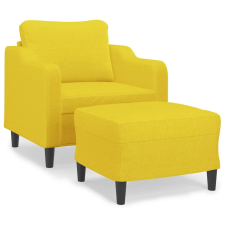 vidaXL világossárga szövet kanapéfotel lábtartóval 60 cm (3201132) bútor