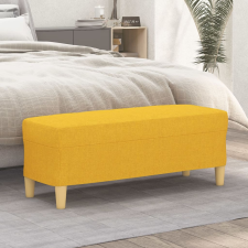 vidaXL világossárga szövet pad 100 x 35 x 41 cm bútor