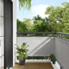 vidaXL világosszürke 100% oxford poliészter erkélyparaván 75 x 400 cm kerti bútor
