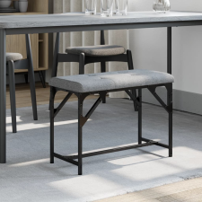 vidaXL világosszürke acél és szövet étkezőpad 62 x 32 x 45 cm bútor