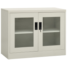 vidaXL világosszürke acél irodai szekrény 90 x 40 x 70 cm irattároló szekrény