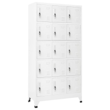 vidaXL világosszürke acél zárható szekrény 90 x 40 x 180 cm bútor