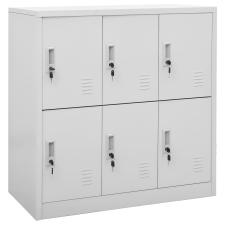 vidaXL világosszürke acél zárható szekrény 90 x 45 x 92,5 cm irattároló szekrény