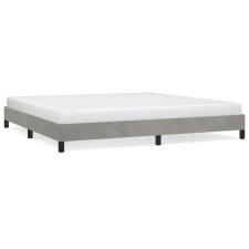 vidaXL világosszürke bársony ágykeret 200x200 cm (346994) ágy és ágykellék