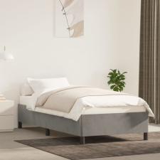vidaXL Világosszürke bársony ágykeret 90 x 200 cm ágy és ágykellék
