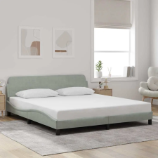 vidaXL világosszürke bársony ágykeret Dover 180 x 200 cm ágy és ágykellék