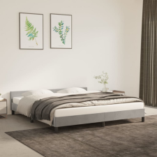 vidaXL világosszürke bársony ágykeret fejtámlával 180 x 200 cm ágy és ágykellék