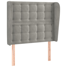 vidaXL világosszürke bársony fejtámla szárnyakkal103 x 23 x 118/128 cm (3118432) ágy és ágykellék