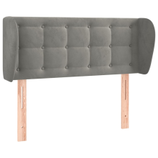 vidaXL világosszürke bársony fejtámla szárnyakkal 103x23x78/88 cm (3117620) ágy és ágykellék